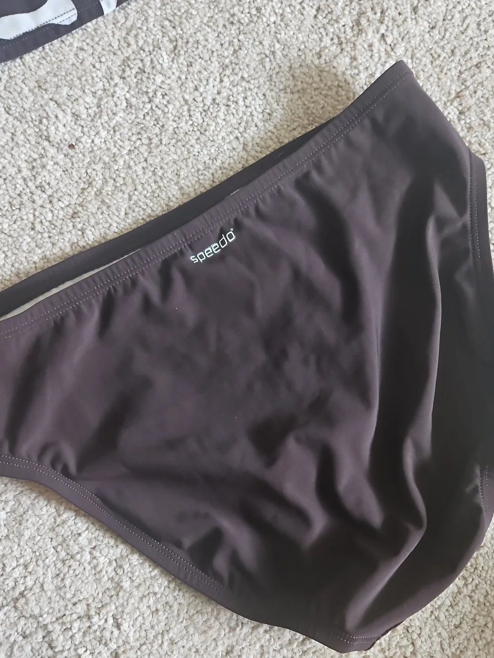 womebs sz 10 brown / cream speedo tankini swimsuit excellent halter style